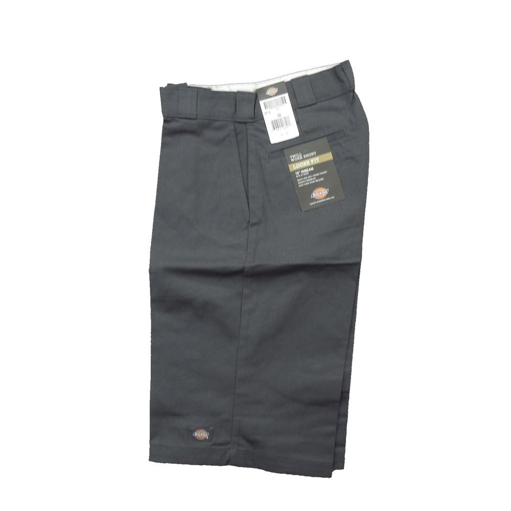 Dickies Men's Loose Fit Twill Work Shorts Charcoal Gray Size 30 15 Inseam New